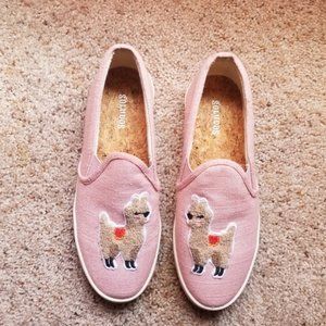 Soludos llama slip on sneakers